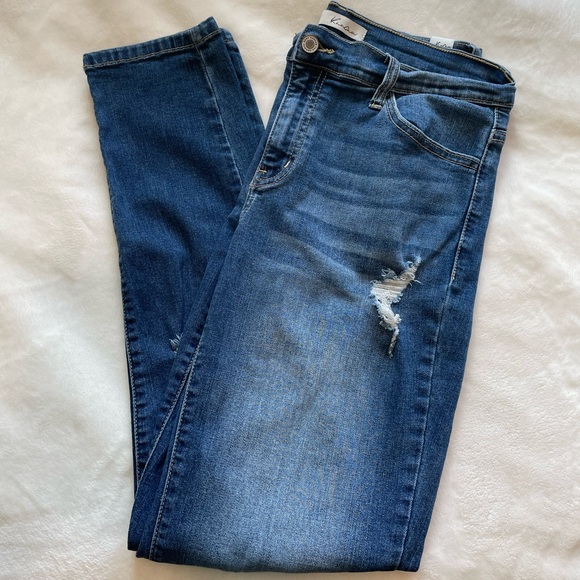 KanCan Denim - KanCan Jeans High-Waist Skinny Distressed Denim Women’s 28 Blue MT1027